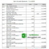 editable template, Bhutan National Bank statement easy to fill template in Excel and PDF format