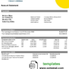 editable template, Bolivia Banco Union bank statement template in Word and PDF format