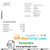 editable template, Australia ANZ proof of address bank statement template in Word and PDF format