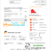 editable template, USA Texas Frontier Utilities utility bill template in Word and PDF format
