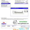 editable template, South Korea Electric Power Corporation electricity utility bill template in Word and PDF format