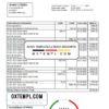 editable template, Malta Central Bank of Malta bank statement easy to fill template in Excel and PDF format