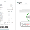 editable template, USA Heritage bank statement template in Word and PDF format (3 pages)