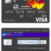 editable template, # paintings color universal multipurpose bank visa credit card template in PSD format, fully editable