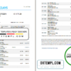 editable template, United Kingdom Barclays bank statement template in Excel and PDF format, version 3 (2 pages)