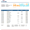 editable template, # azure bird universal bank multipurpose statement template in Word format