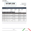 editable template, Sweden Citibank bank statement easy to fill template in Excel and PDF format