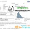 editable template, Serbia electricity proof of address utility bill template Word and PDF format