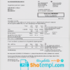 editable template, Germany EWE utility bill template, fully editable in PSD format