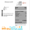 editable template, Ireland Virgin Media utility bill template editable in Word and PDF, version 1