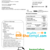 editable template, Spain Movistar Fusion telecom operator utility bill document in Word and PDF format