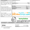 editable template, USA Verizon utility bill template in Word and PDF format