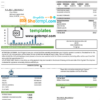 editable template, USA Idaho Boise City of Trees water utility bill template in Word and PDF format