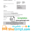 editable template, Germany RECHNUNG O2 utility bill template in Word and PDF format