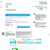 editable template, United Kingdom Severn Trent Water utility bill template, fully editable in PSD format