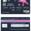 editable template, # tour star universal multipurpose bank visa electron credit card template in PSD format, fully editable