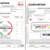 editable template, Romania UniCredit Bank statement template in Excel and PDF format (2 pages) in Romanian and English languages