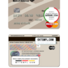 editable template, USA Bank of America bank MasterCard template in PSD format, fully editable