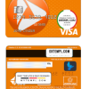editable template, USA PNC Bank Visa Debit card template in PSD format, fully editable