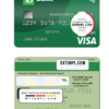 editable template, USA TD Bank Visa Debit Card template in PSD format, fully editable