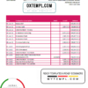 editable template, Paraguay Vision Banco bank statement easy to fill template in Excel and PDF format