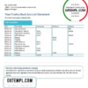 editable template, Nicaragua Banco Ficohsa bank proof of address statement template in Word and PDF format, .doc and .pdf format