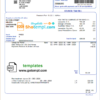 editable template, United Kingdom Borough of Pendle council tax bill template in Word and PDF format