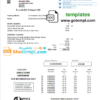 editable template, United Kingdom Northumbrian Water utility bill template in Word and PDF format, version 2