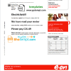 editable template, United Kingdom E.ON utility bill template in Word and PDF format, version 3