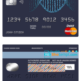 editable template, # vintage abstract universal multipurpose bank mastercard debit credit card template in PSD format, fully editable