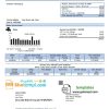 editable template, # water system universal multipurpose utility bill template in Word format