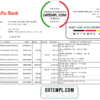 editable template, Russia Alfa bank statement easy to fill template in .xls and .pdf file format
