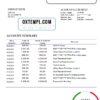 editable template, Sweden Nordea Bank statement easy to fill template in .xls and .pdf file format