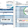 editable template, USA Missouri Together Credit Union bank statement template in Word and PDF format (6 pages)