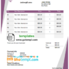 editable template, # dream authority universal multipurpose tax invoice template in Word and PDF format, fully editable