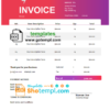 editable template, # scheme theory universal multipurpose tax invoice template in Word and PDF format, fully editable