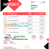 editable template, # daisy fleur universal multipurpose tax invoice template in Word and PDF format, fully editable