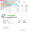 editable template, # bloom clouds universal multipurpose tax invoice template in Word and PDF format, fully editable