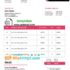 editable template, # nation eternal universal multipurpose professional invoice template in Word and PDF format, fully editable