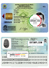 editable template, Brazil ID template in PSD format (from 2009)