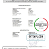 editable template, Austria ZMR Zentrales Melderegister Central register of residents document template in Word format
