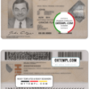 editable template, Bosnia and Herzegovina ID template in PSD format, fully editable, with all fonts