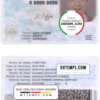 editable template, Costa Rica ID template in PSD format