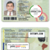 editable template, Ecuador ID template in PSD format, fully editable