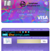 editable template, Indonesia bank Rakyat Indonesia (BRI) bank visa classic card, fully editable template in PSD format