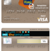 editable template, Brazil Itaú bank visa card debit card template in PSD format, fully editable