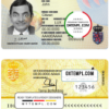 editable template, Luxembourg ID template in PSD format