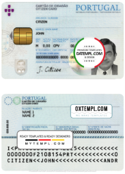 Portugal ID template in PSD format