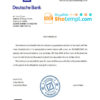 editable template, Germany Deutsche bank account reference letter template in Word and PDF format