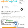 editable template, Australia Macquarie bank reference letter template in Word and PDF format